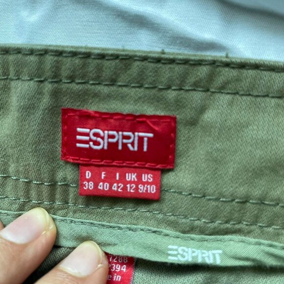 Esprit Y2K Green Pleated Low Rise Mini Skirt with Zipper Detail - Picture 3 of 4